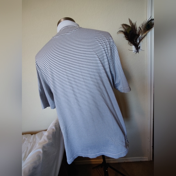 Men's Jos. A. Bank Leadbetter Striped Golf Shirt (Med) π©Άβ³ππ€π©Ά - Picture 2 of 16